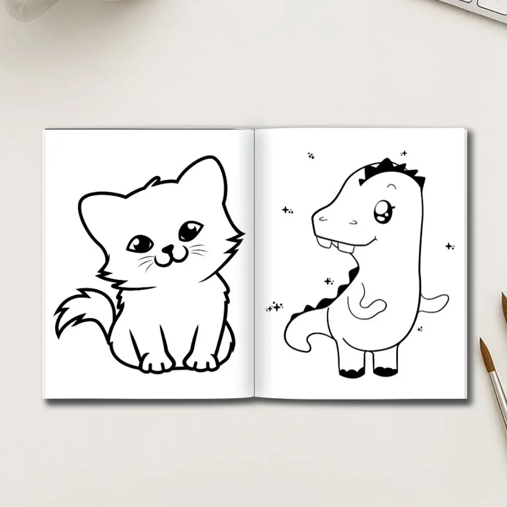 Animal Friends Forever – 65 Cute Coloring Pages for Kids - Image 2